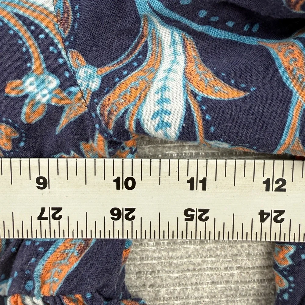 Tucker Tate Girls Blue Orange Floral Print Bell Sleeve Square‎ Neck Dress Size 2